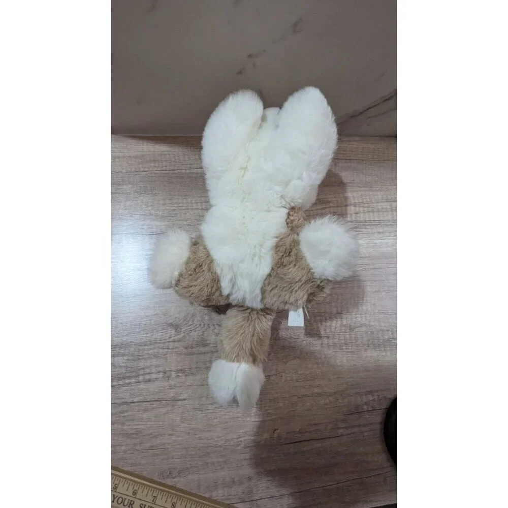 Vintage Plush Saint Bernard Dog‎ Stuffed Animal 10-Inch tan brown